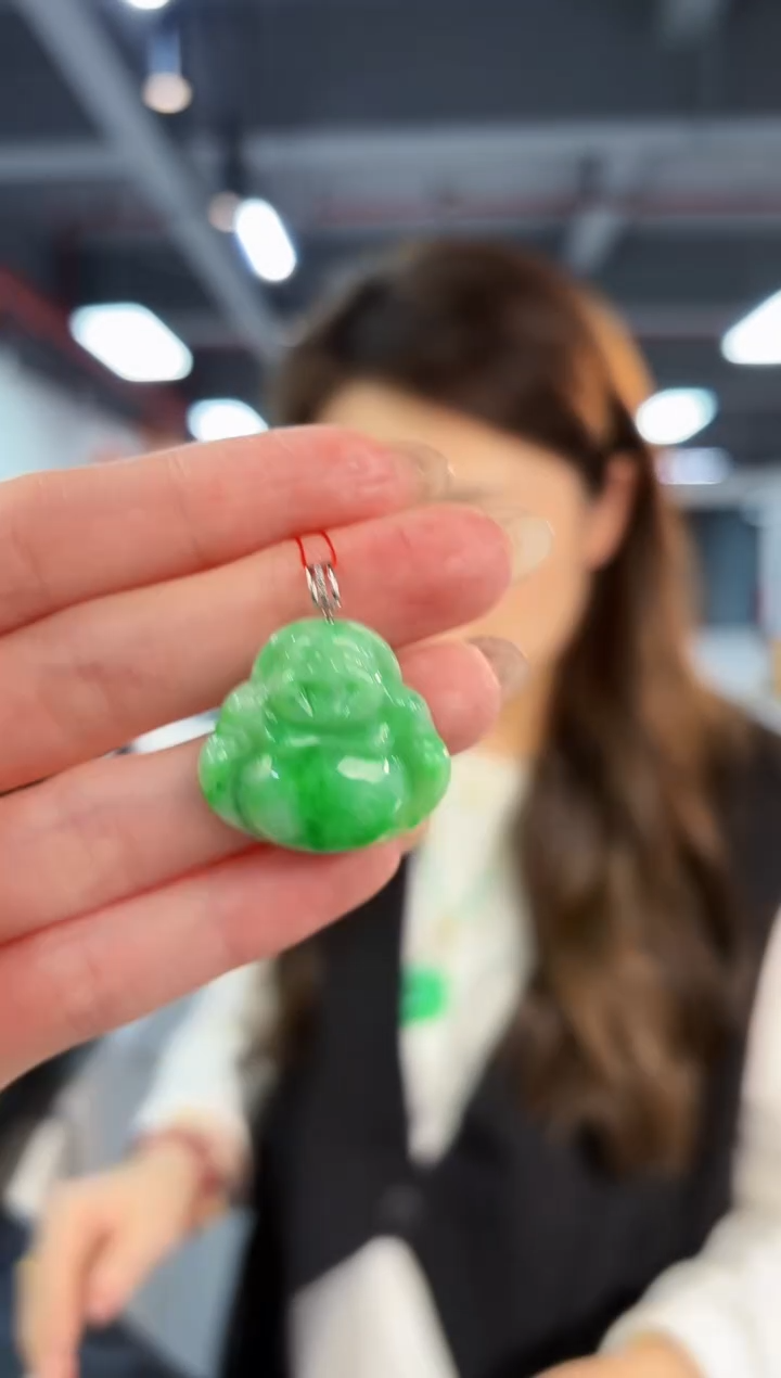 【闪购商品】翡翠颈饰18K金镶嵌缅料A货/支持复检/一件