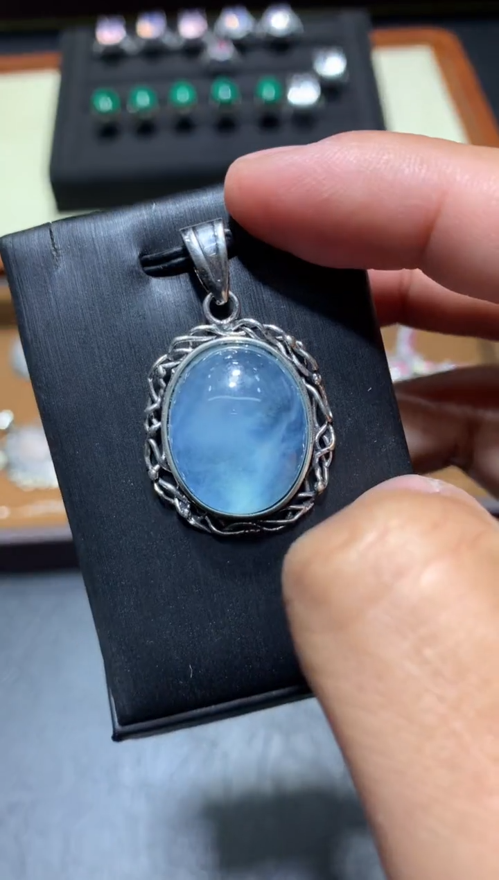 未镶嵌颈饰海蓝宝石F25【多样性发其一】