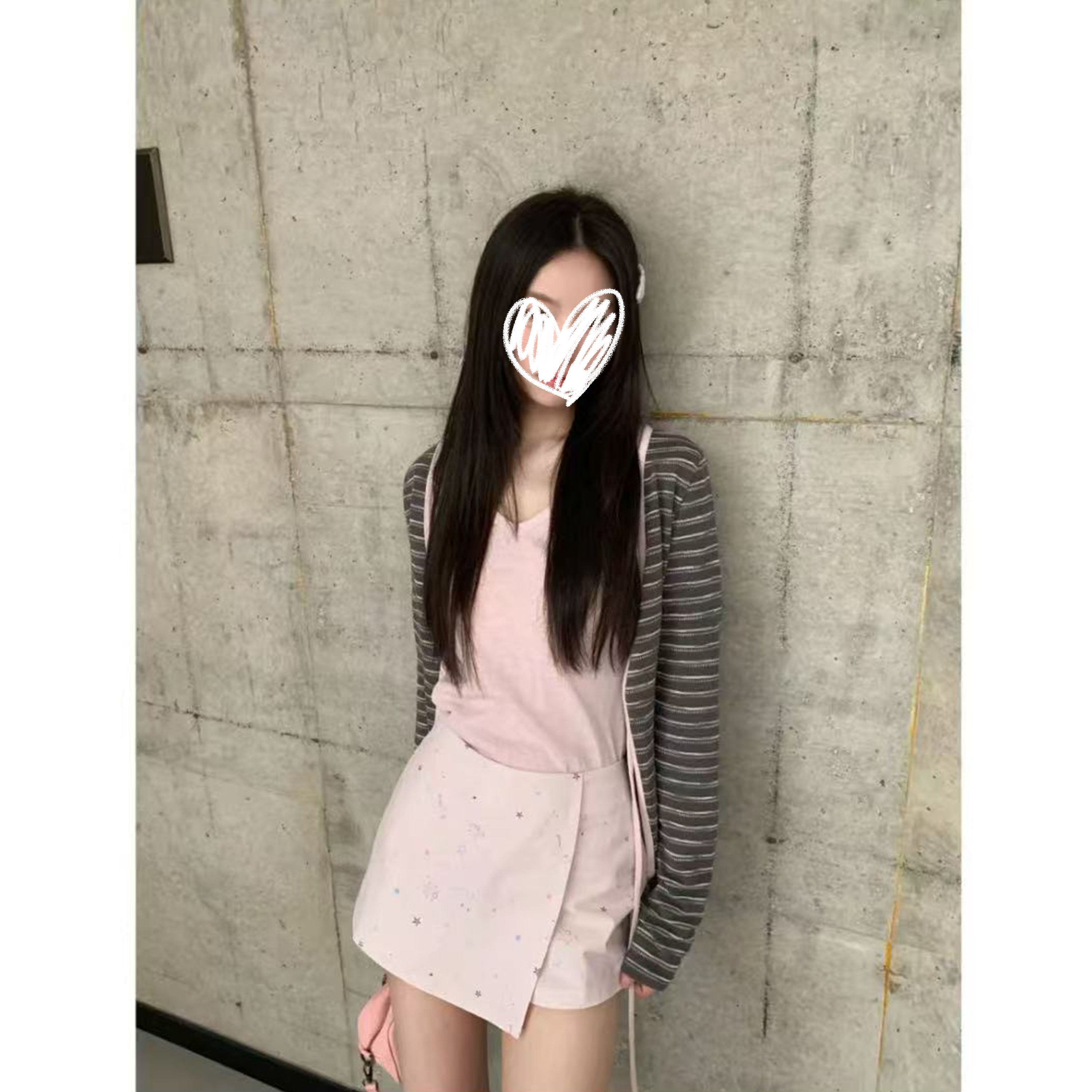 系带设计修身显瘦长袖上衣少女感外套Q 9451#