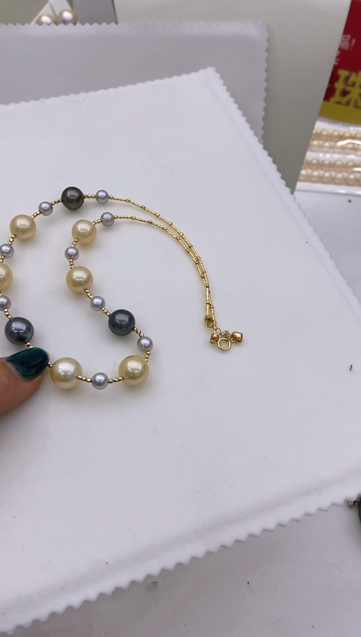 【闪购商品】海水珍珠项链18K金镶嵌205