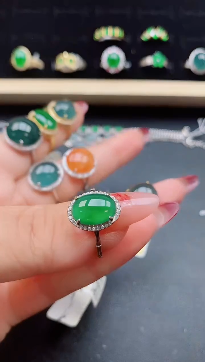 【闪购商品】翡翠戒指银S925镶嵌321321