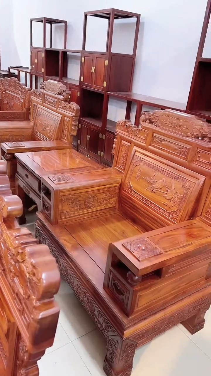 花梨木类家具非洲花梨单人位沙发三件套