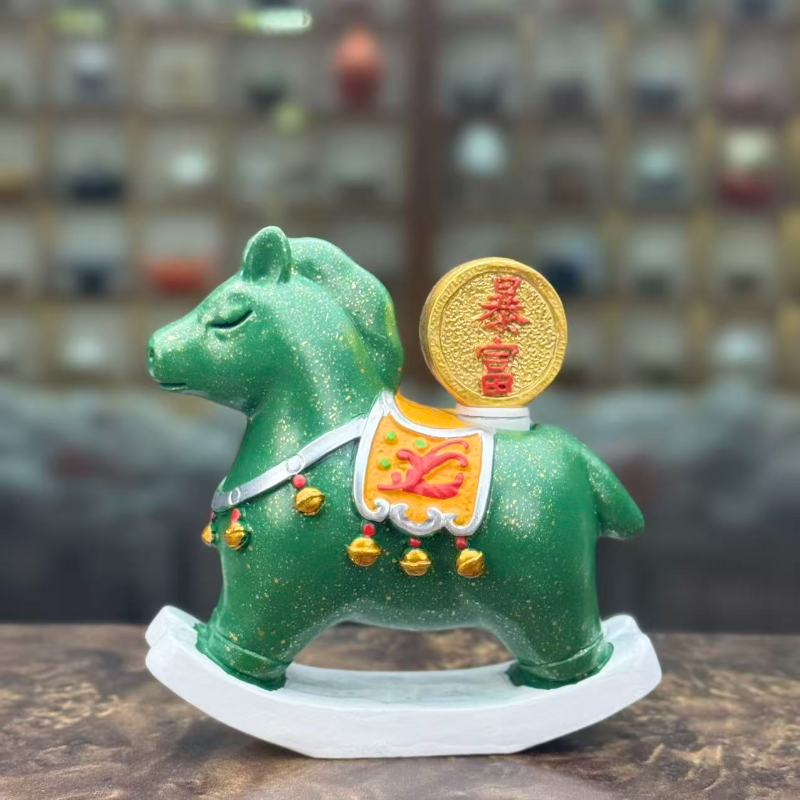 w3473（马到成功）暴富小绿马茶道配件