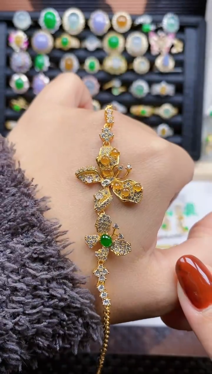 银S925镶嵌戒指翡翠303