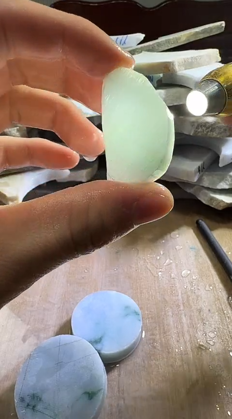 裸石翡翠缅甸翡翠A货花404