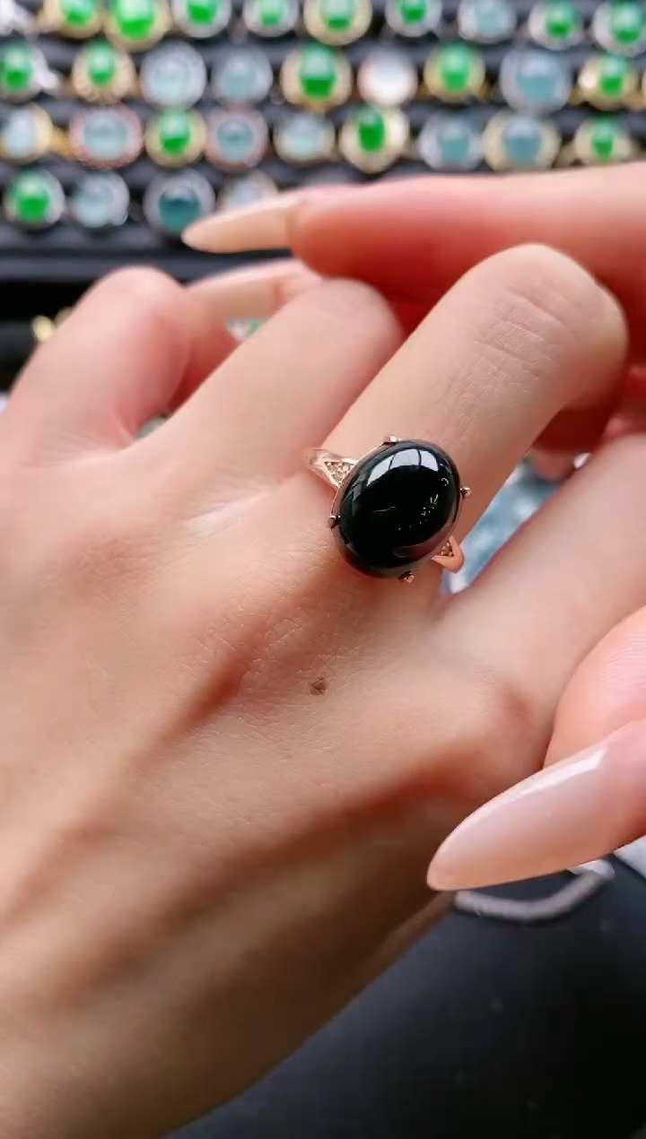 【闪购商品】翡翠戒指银S925镶嵌111111111