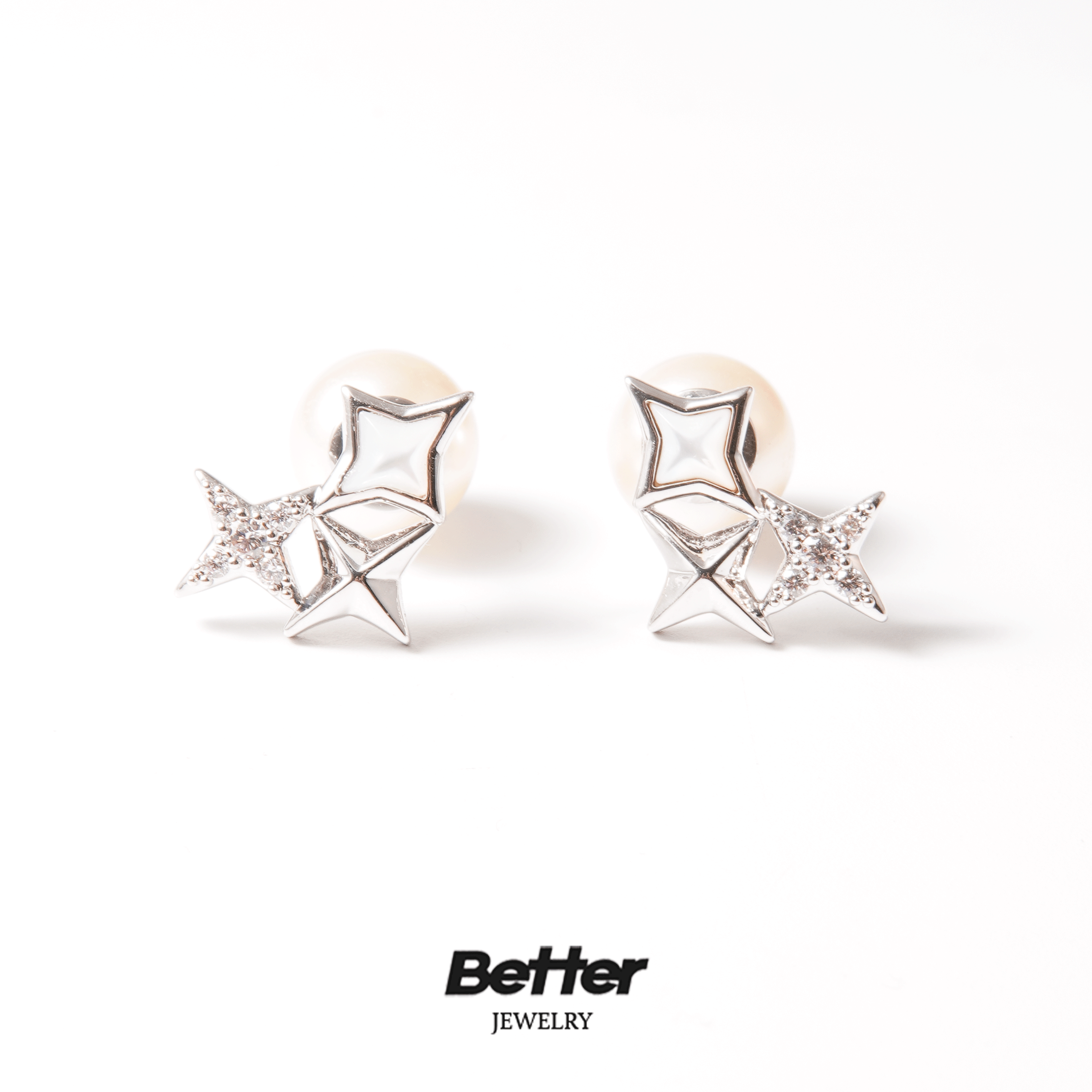 铜合金耳饰 G206   两戴闪烁星芒耳钉