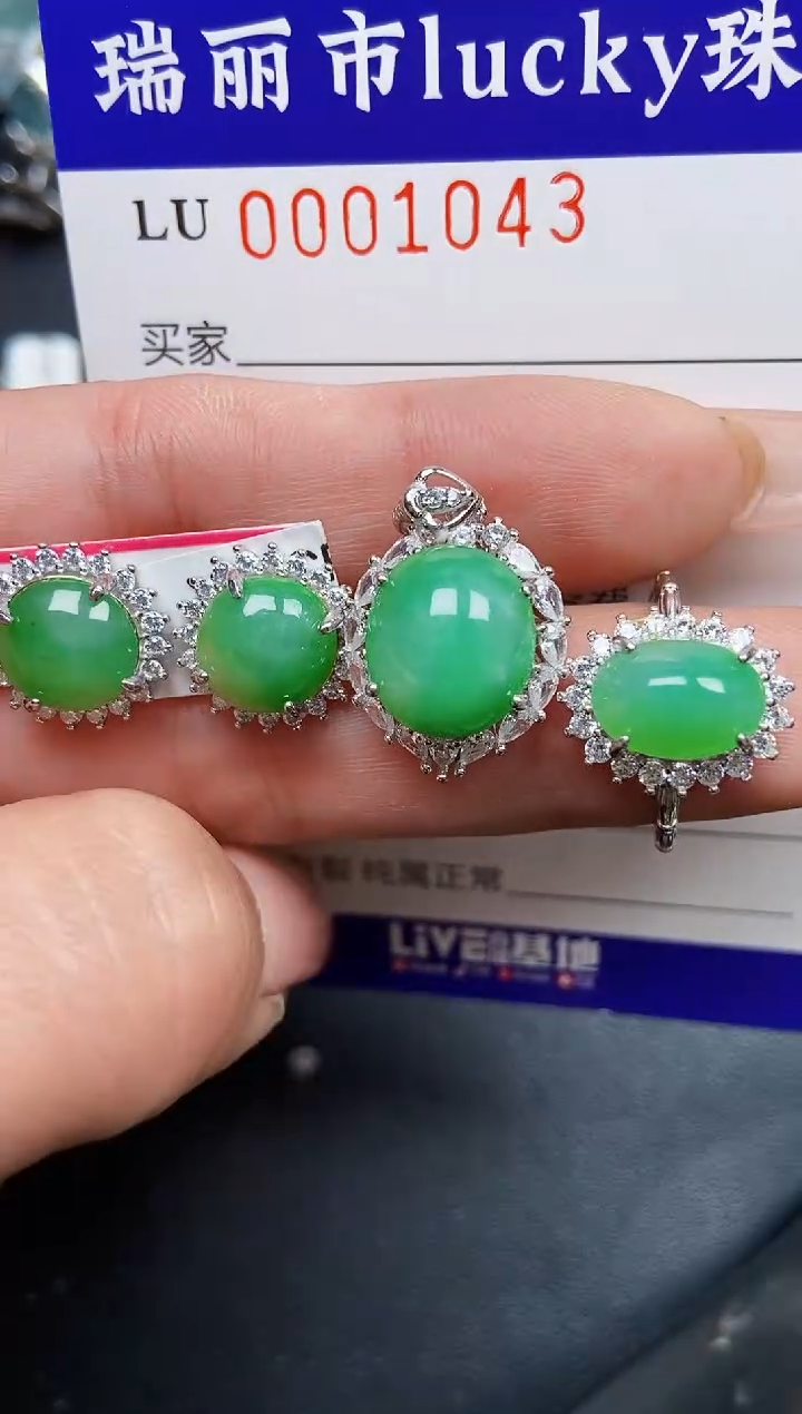 【闪购商品】翡翠颈饰银S925镶嵌1043