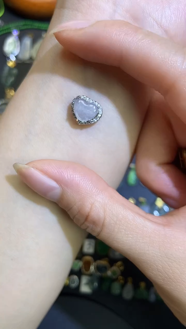 翡翠银S925镶嵌吊坠(不含链)1