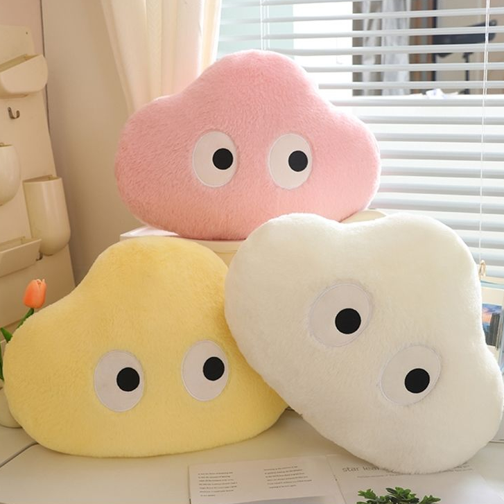 可爱卡通云朵抱枕一个毛绒玩具抱枕超软腰靠靠背