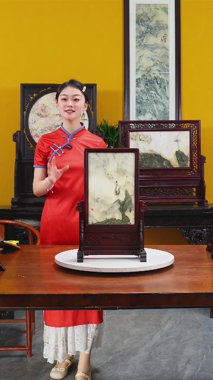 石材天然大理石画摆件