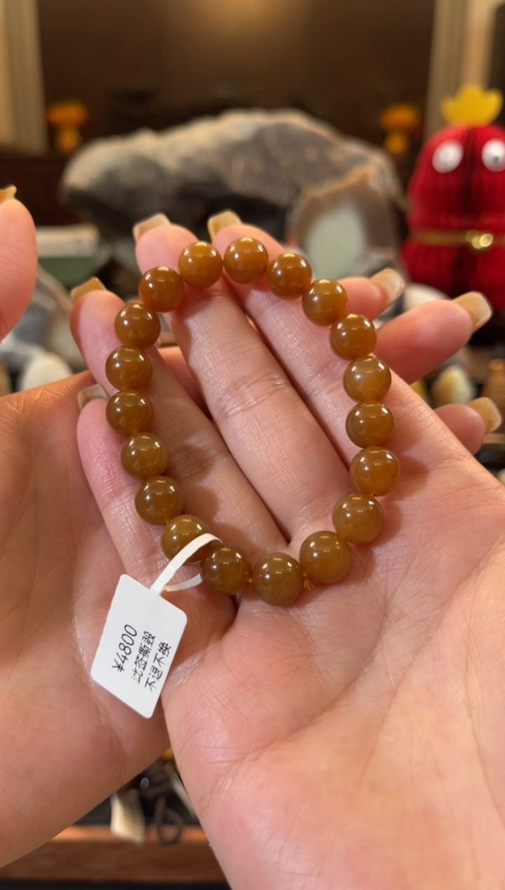 【闪购商品】和田玉（糖玉）手串未镶嵌金山全糖10mm手串