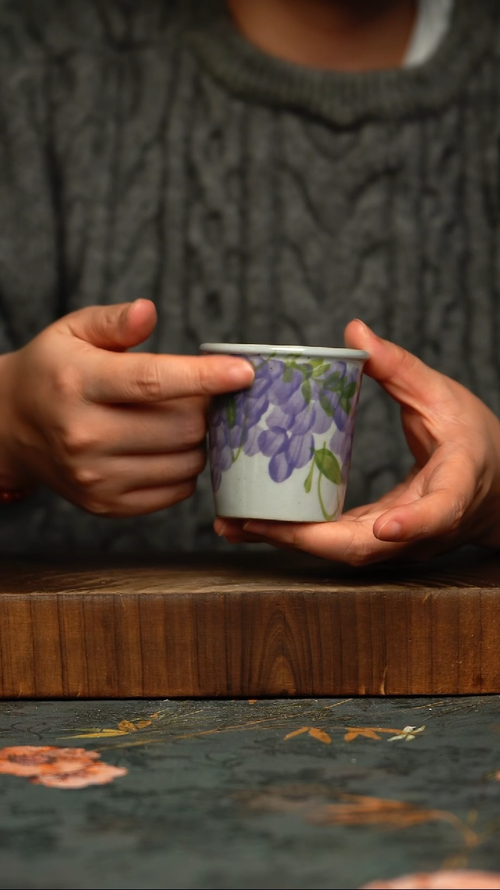 瓷片釉下彩手工手绘同款陶器