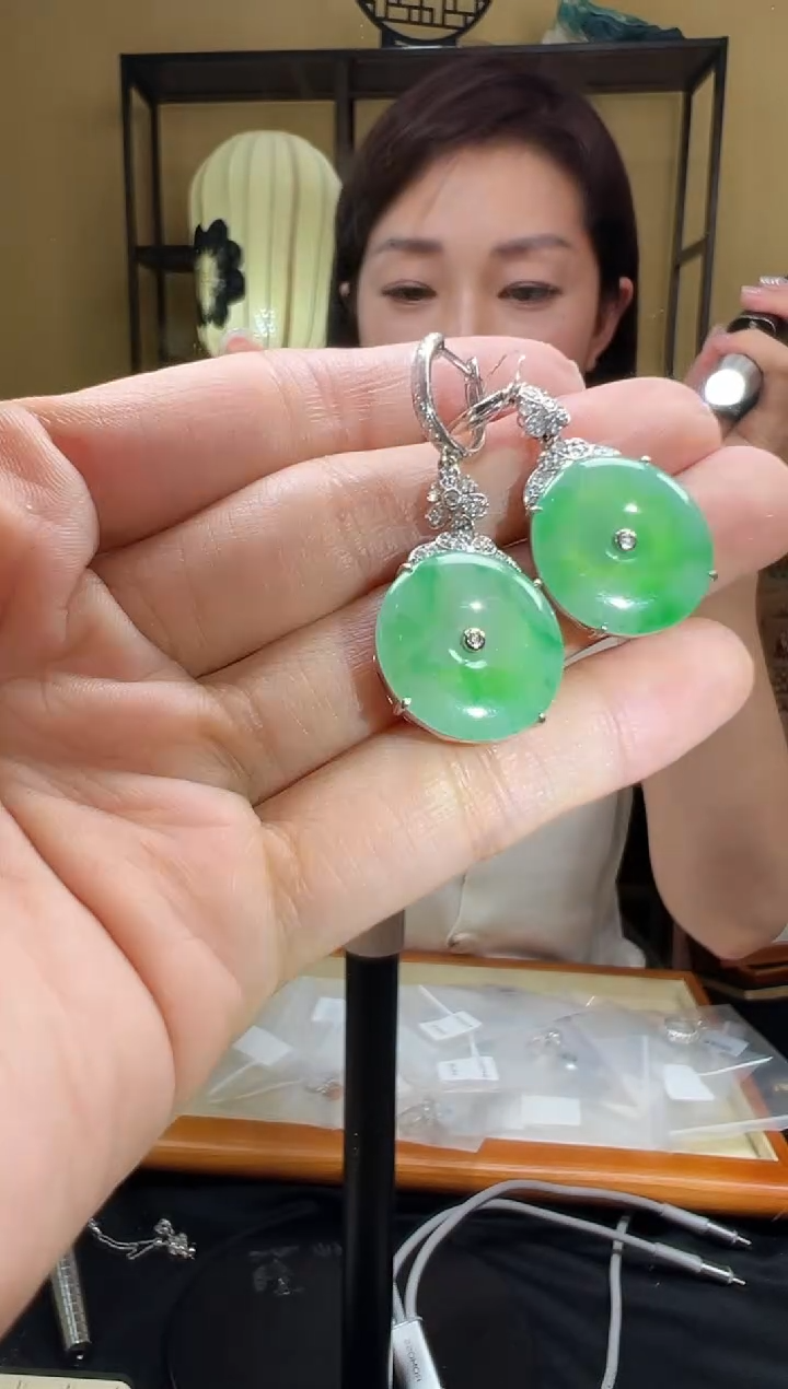 翡翠18K金镶嵌耳饰YSD0524-26