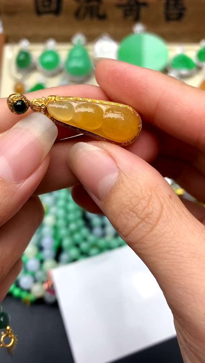 【闪购商品】翡翠颈饰18K金镶嵌318-中国好珍宝