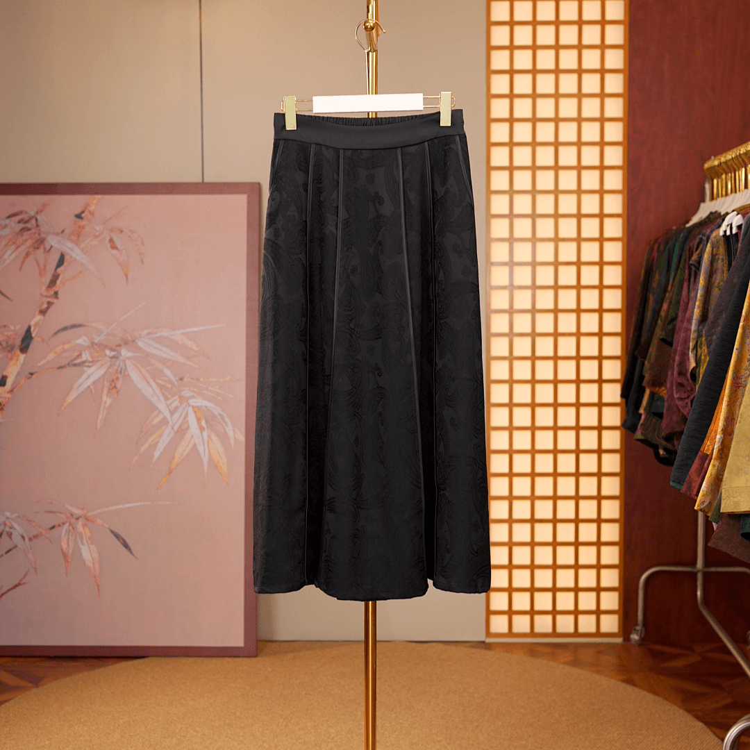 [凝香荷叶-马面裙] 新中式国风女士马面裙