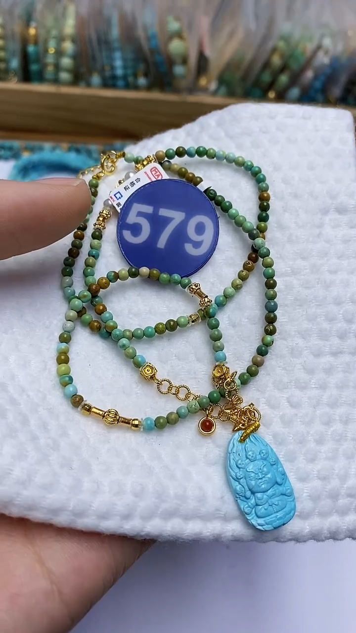 【闪购商品】绿松石项链银S925镶嵌579