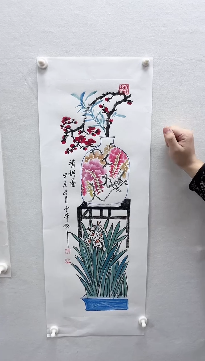 【闪购商品】国画绘画湖社-张广恩-青花