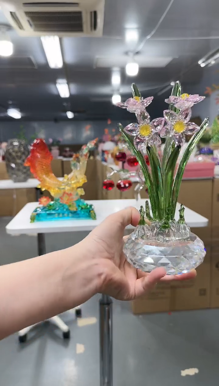 藤花间集水晶琉璃摆设   水仙