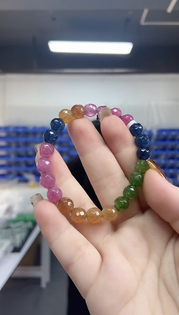 【闪购商品】碧玺手串未镶嵌多样性发其一颜色微差