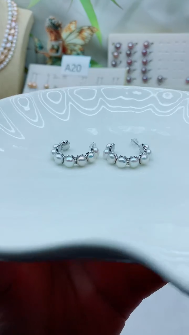 未镶嵌耳饰淡水珍珠多样性发其一【非无瑕】