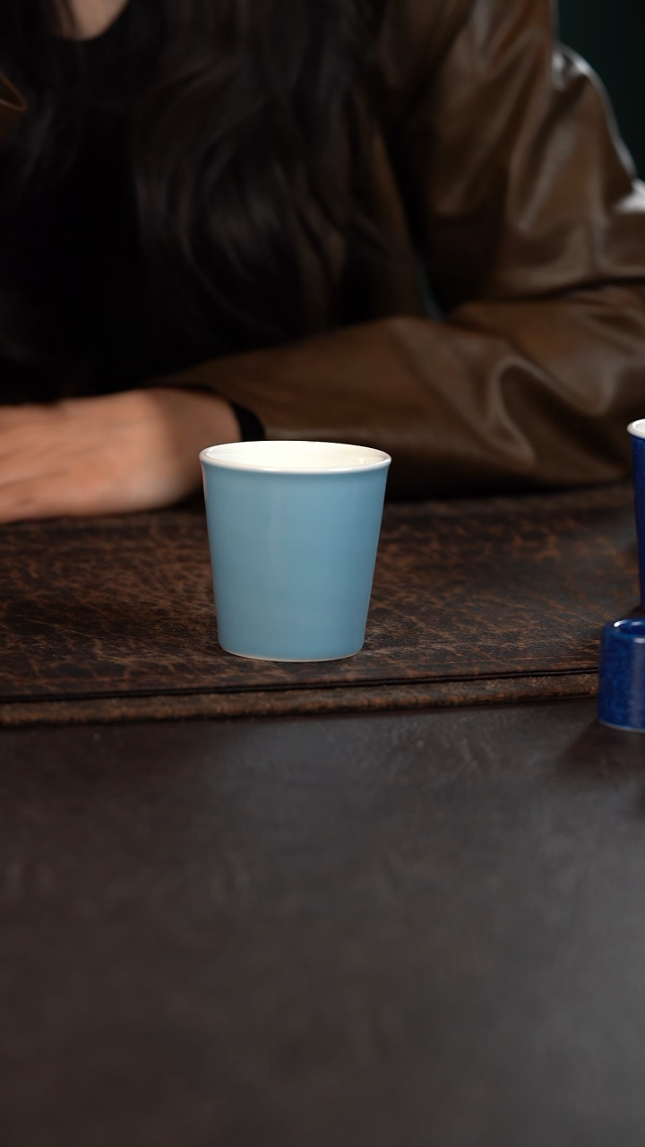 【闪购商品】杯初蓝舍天青纯色小可乐杯