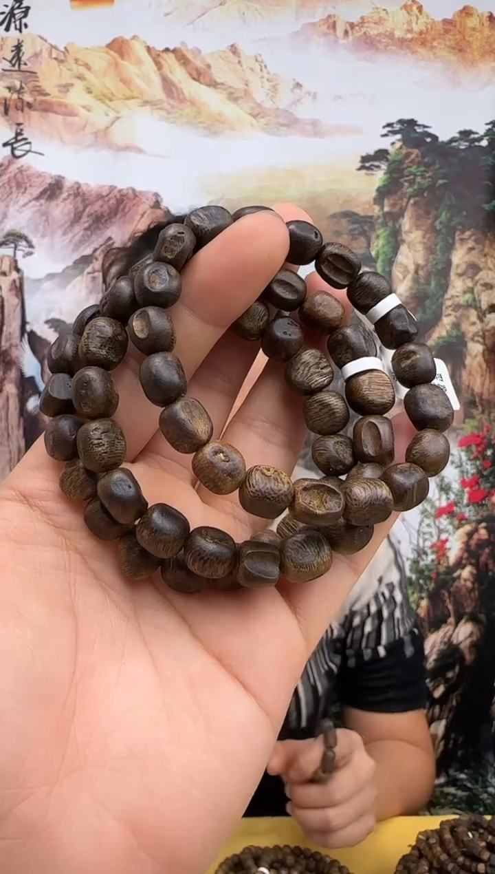 沉香手串沉水奇楠白奇留疤单圈卡11多样性发一条