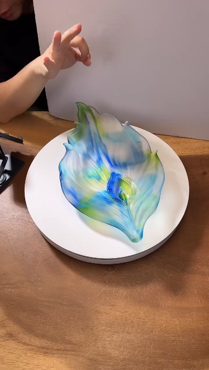 【闪购商品】茶宠巴比特美学 孔雀羽果盘