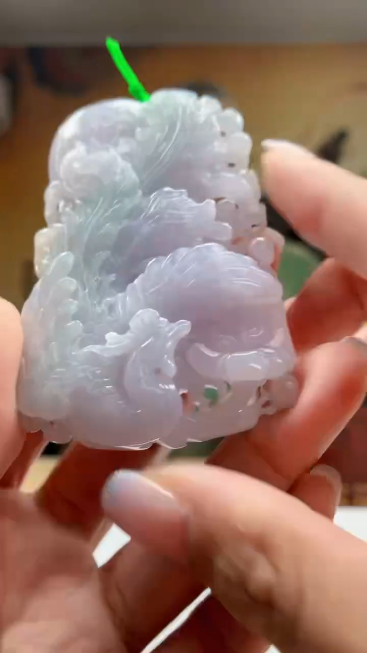 定制翡翠未镶嵌千*V1102jj-毛货挂件