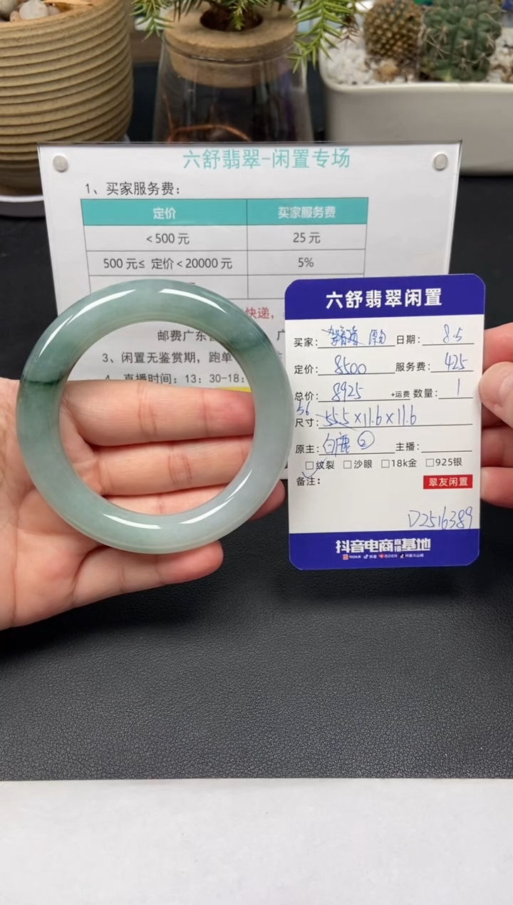 翡翠手镯未镶嵌漂***饼D2516389