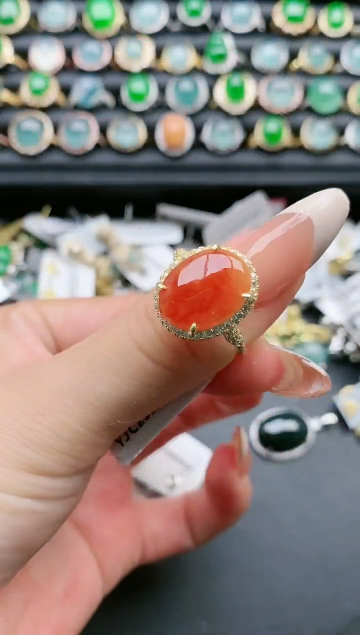 【闪购商品】翡翠戒指银S925镶嵌1111111