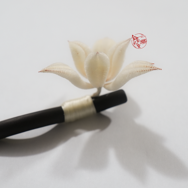绒花【兰花】发簪胸针发夹非遗北京绒花绒鸟工作室出品