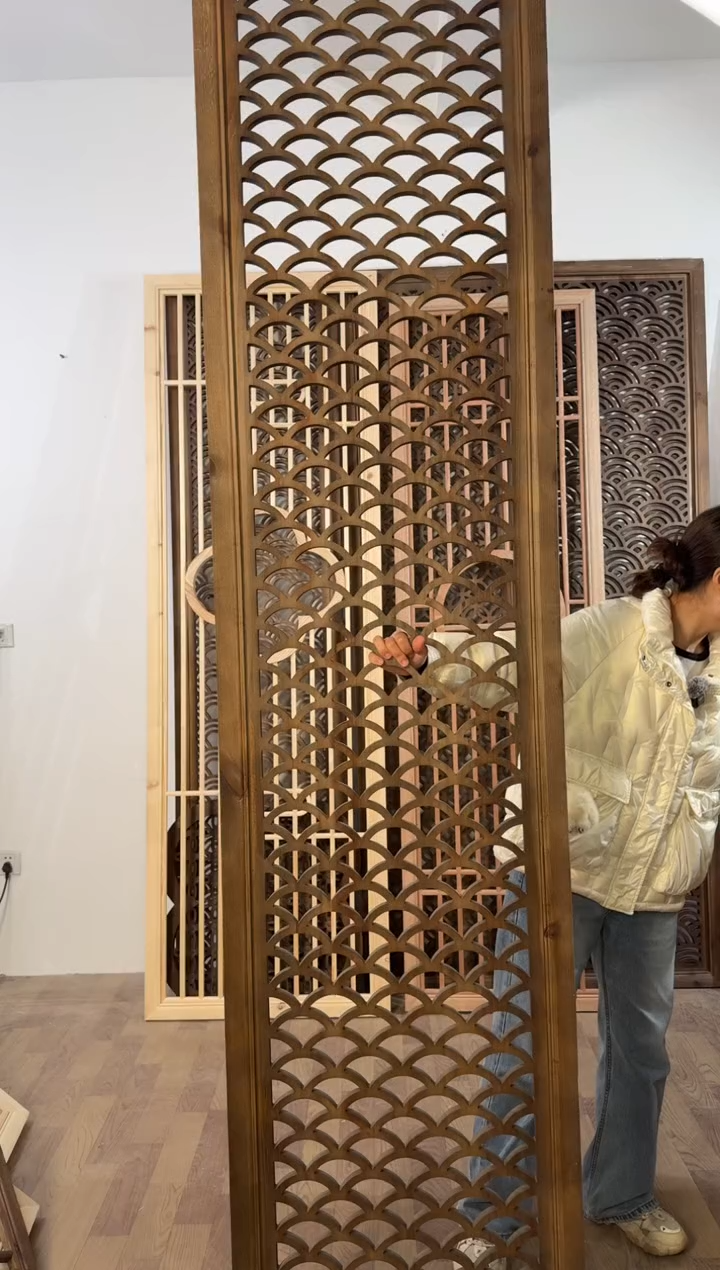 木（非红木类）厚3宽62高2295  鱼鳞纹 做漆包邮   