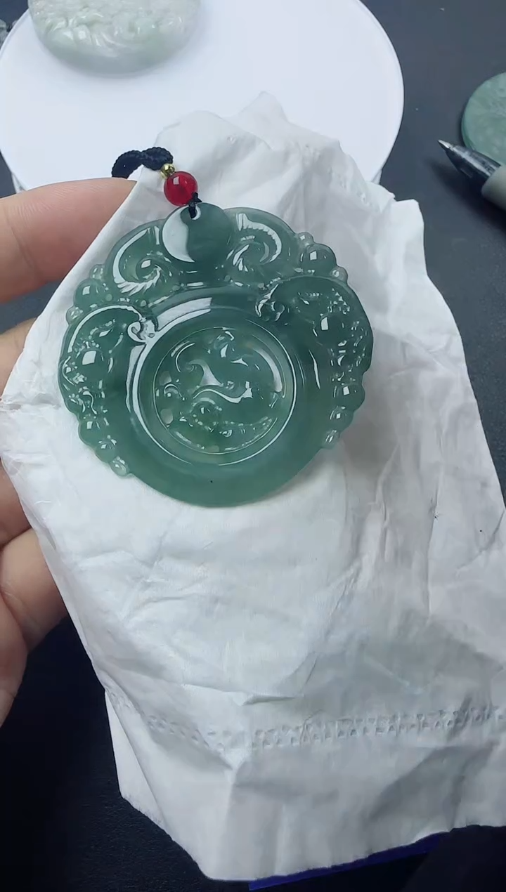 【闪购商品】翡翠颈饰未镶嵌翡翠三阳开泰11111