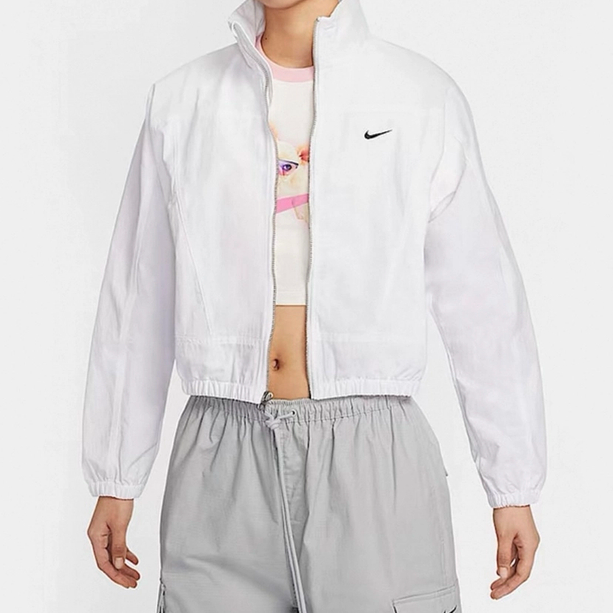 耐克NIKE/【商场同款】女款运动休闲梭织短款拉链夹克HJ1000100