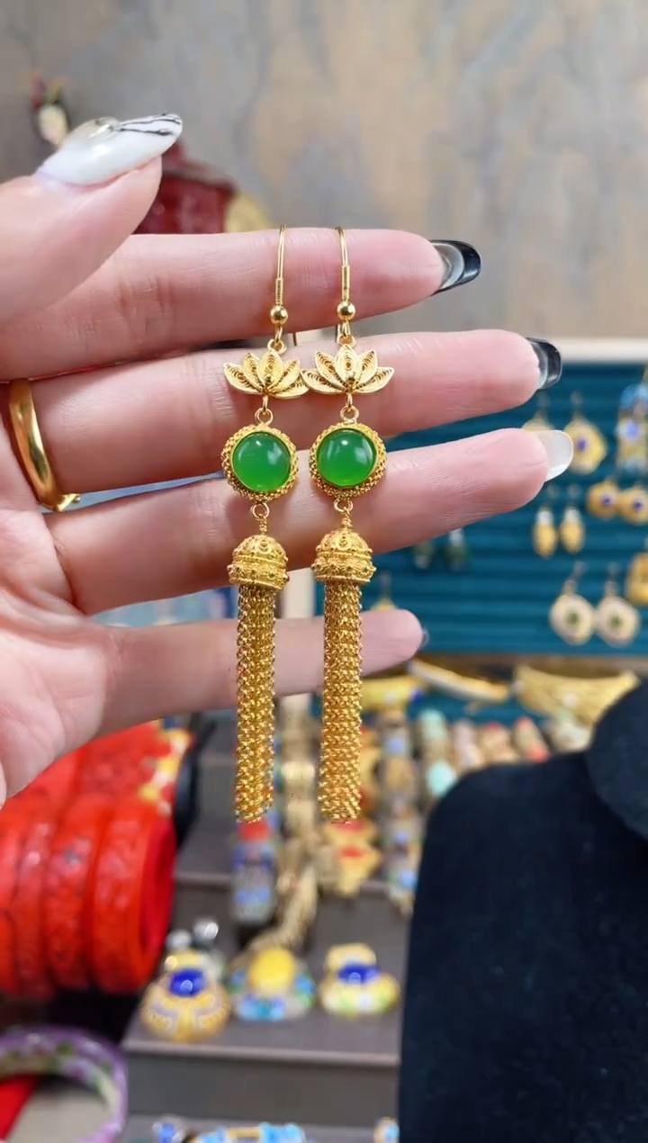 【闪购商品】非遗花丝镶嵌耳环