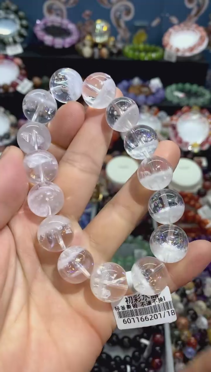 【闪购商品】水晶手串未镶嵌白幽灵聚宝盆15+