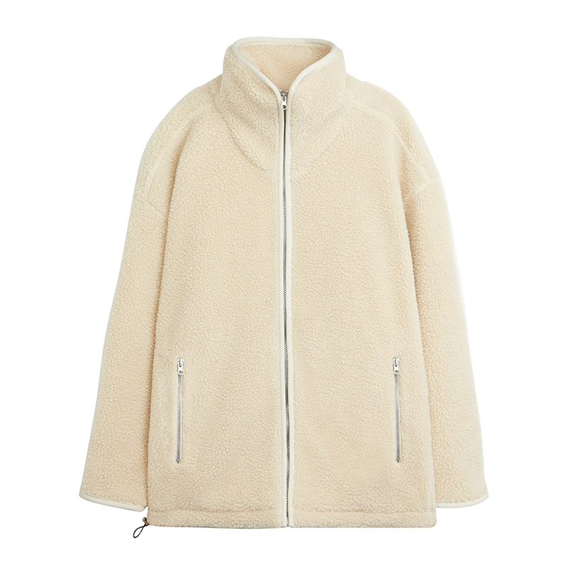 半高领羊羔毛夹克TA2W712418