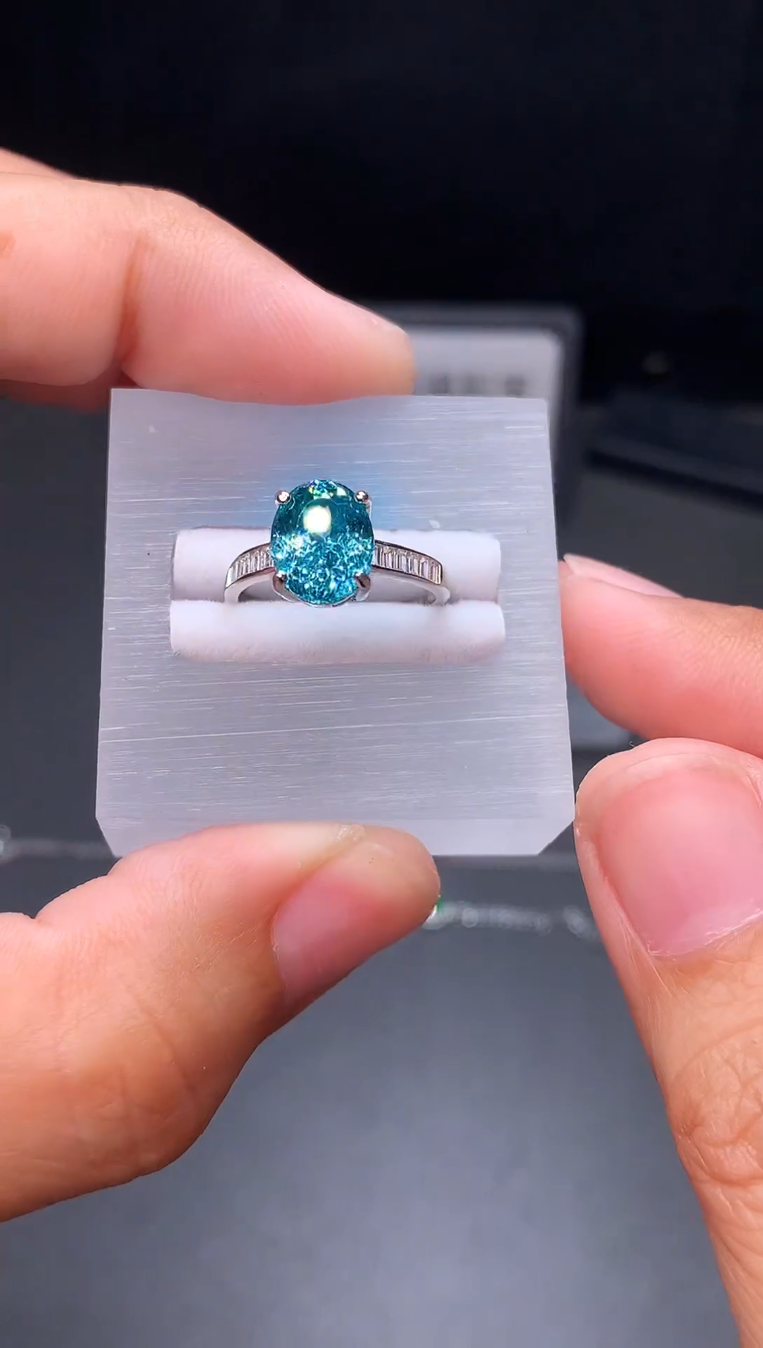 银S925镶嵌戒指碧玺11