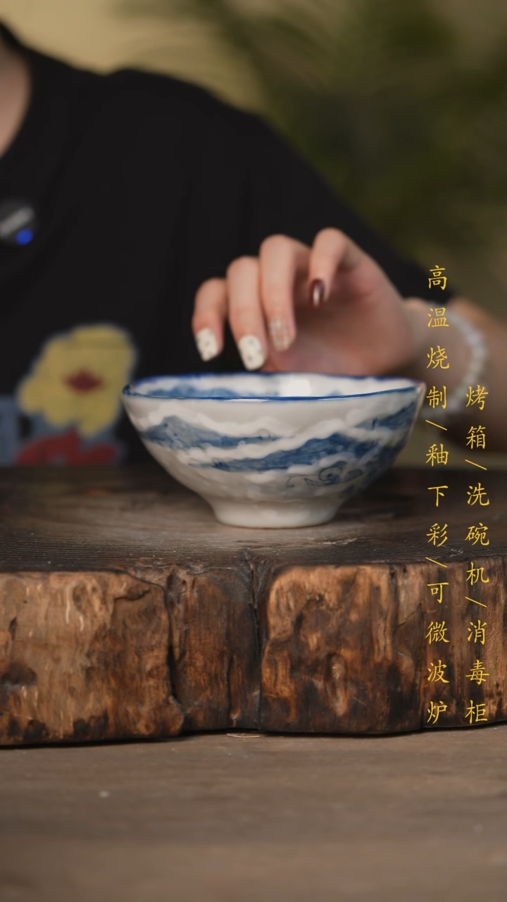 瓷片景德镇高温釉下彩可微波烤箱洗碗机