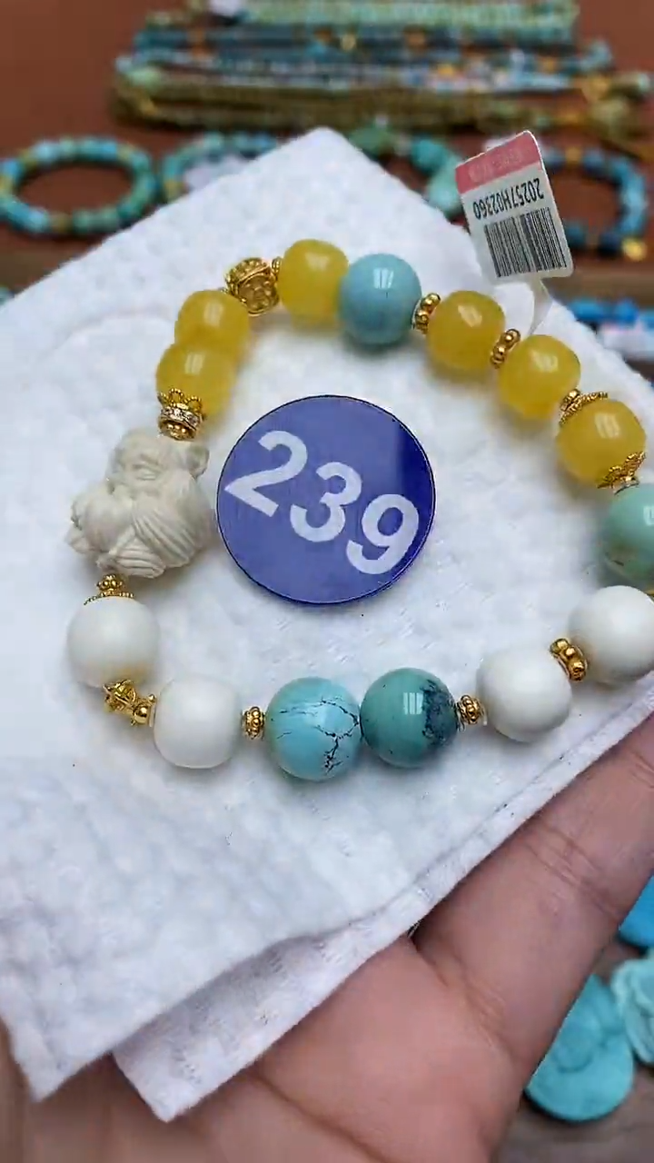 【闪购商品】绿松石手链银S925镶嵌239