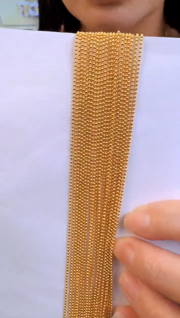 45cm1.1mm固定不可调节光面珠珠链1.8g（多样性发货）