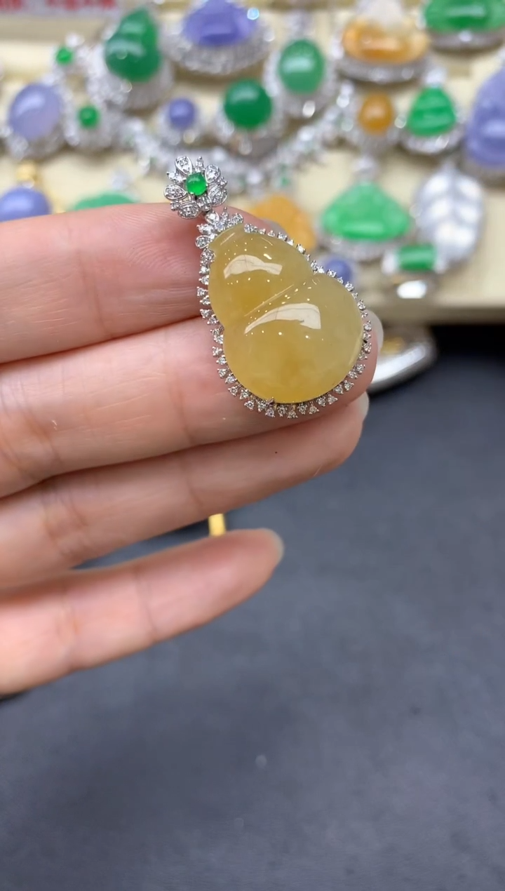 【闪购商品】翡翠颈饰18K金镶嵌542-中国好珍宝