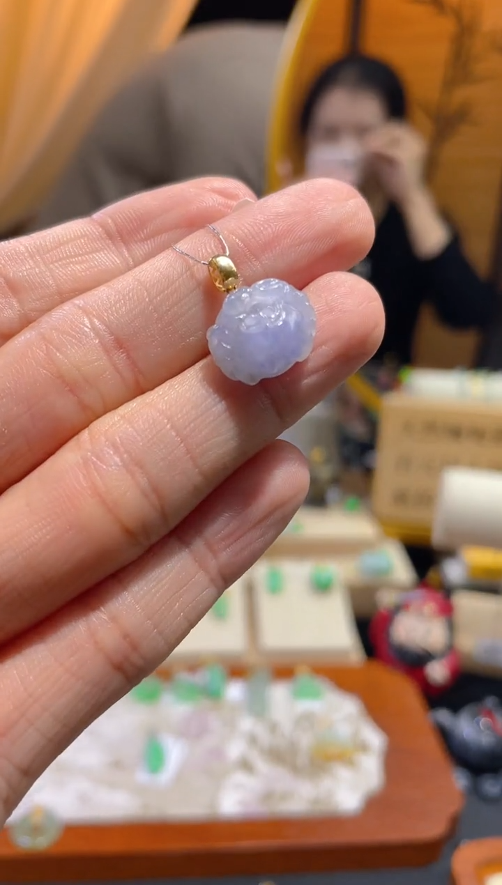 【闪购商品】翡翠颈饰18K金镶嵌假一赔三