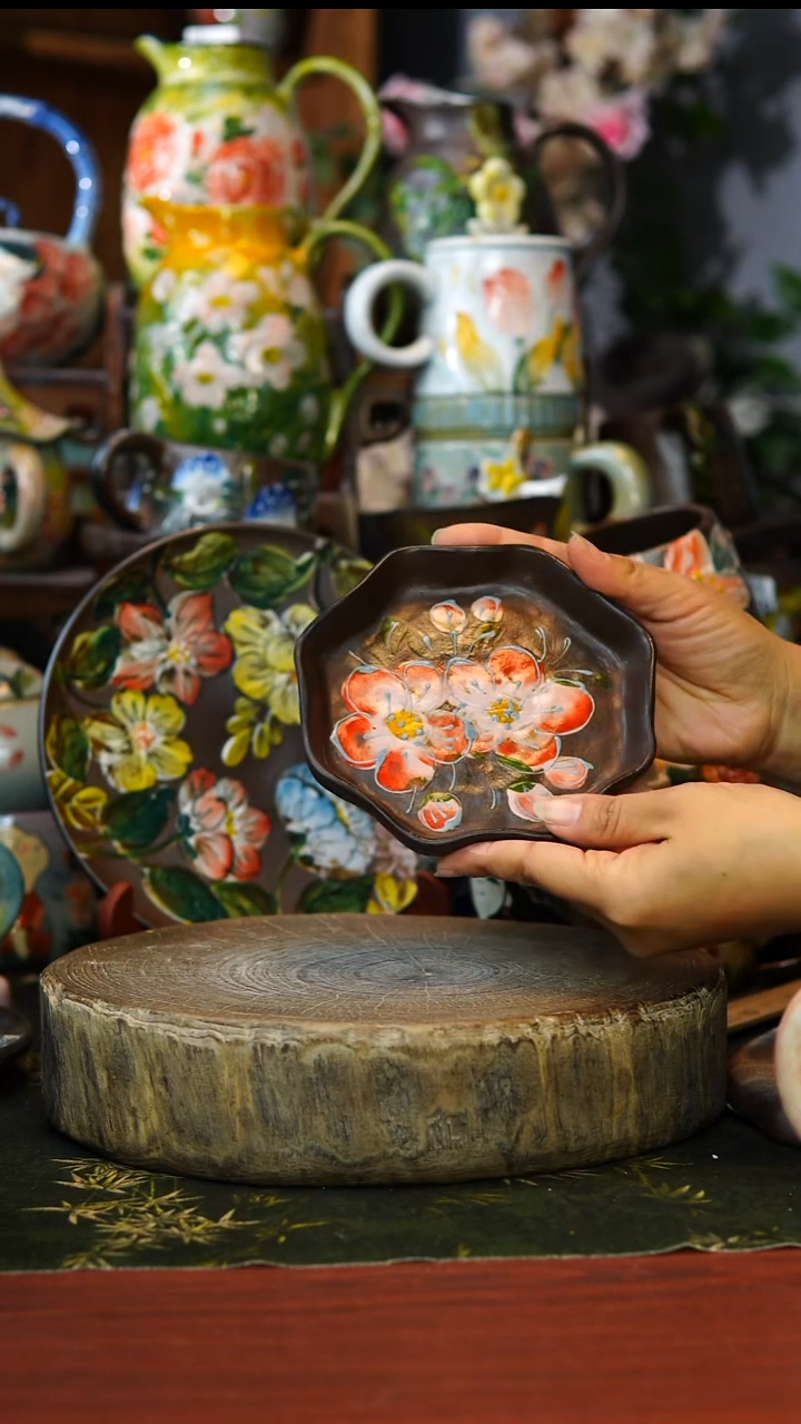 陶瓷120景德镇手工釉下彩陶瓷