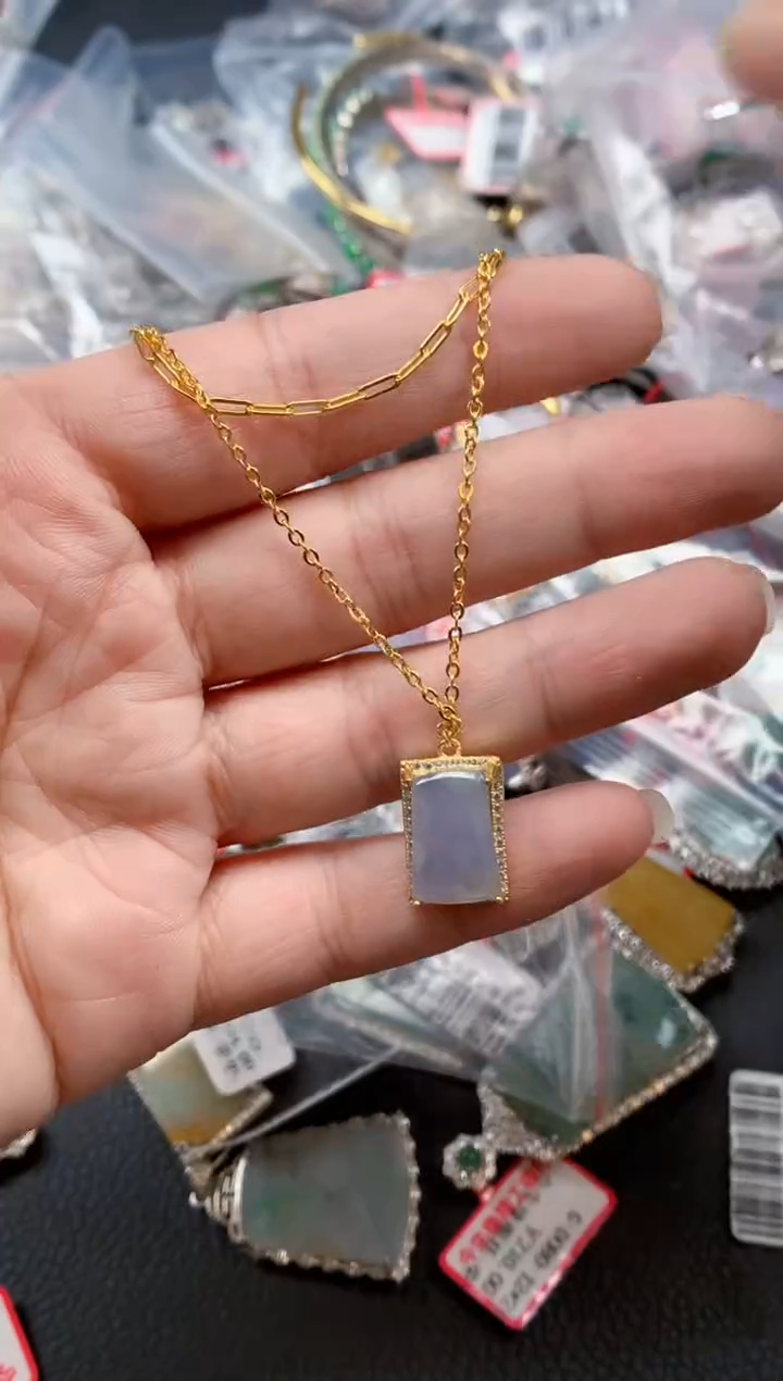 银S925镶嵌戒指翡翠天然A货缅甸翡翠