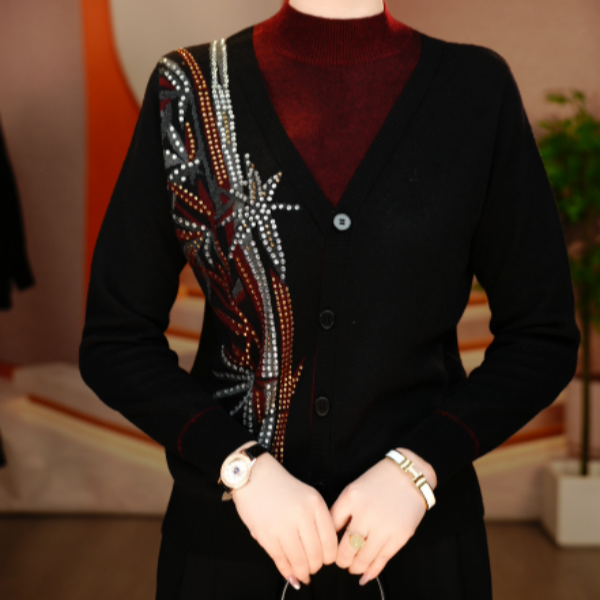 国颐 新款显瘦时尚长袖气质显瘦百搭时尚轻奢小衫V25L942