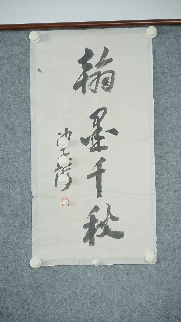 竖款【辽拍】沙先生-书法