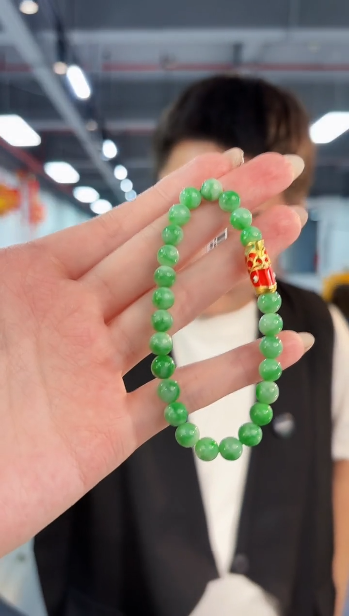 【闪购商品】翡翠手串未镶嵌缅料A货/支持复检/一件