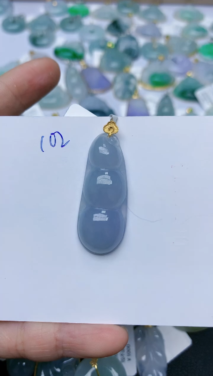 【闪购商品】翡翠颈饰18K金镶嵌天然翡翠A货    